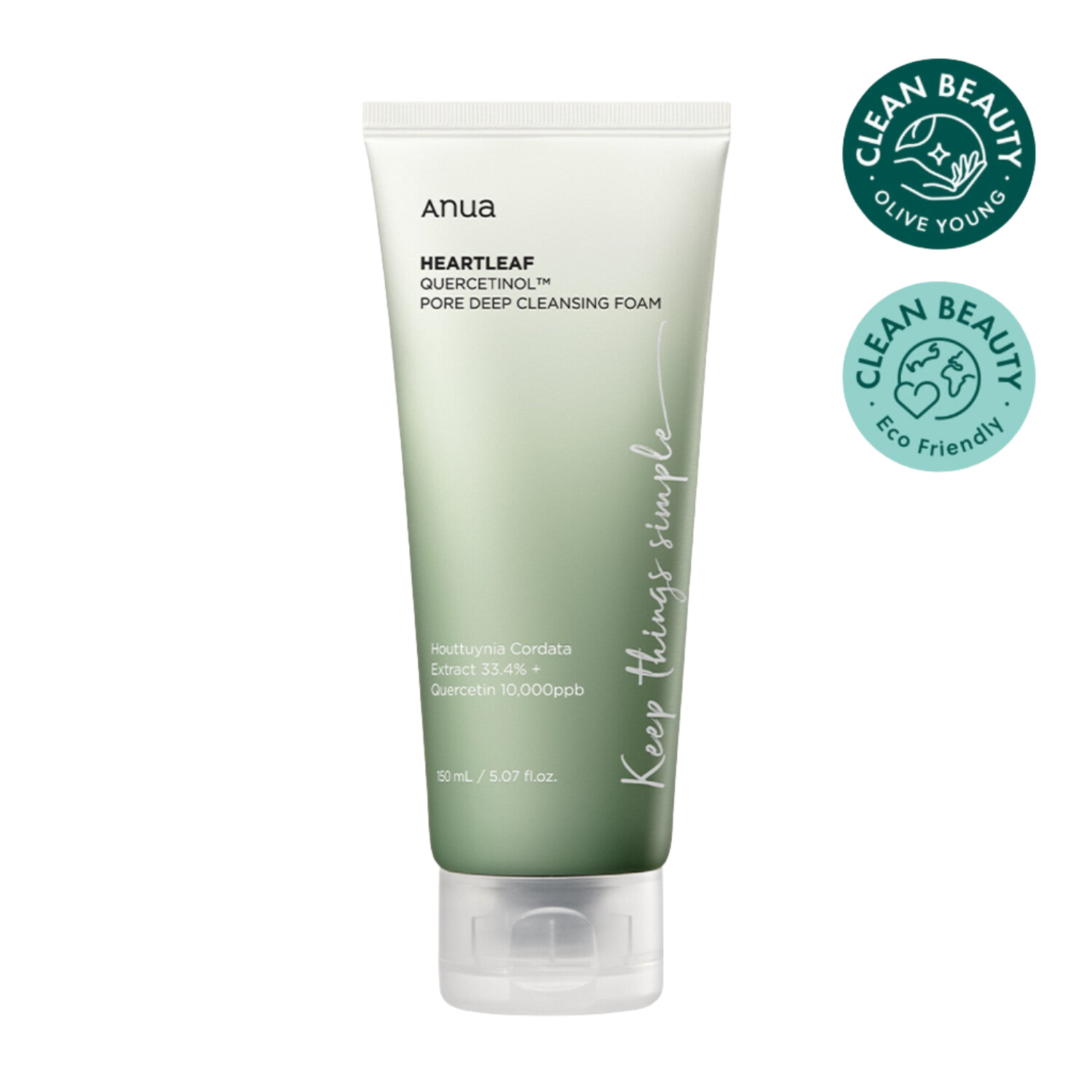 Anua Heartleaf Quercetinol Pore Deep Cleansing Foam 150mL